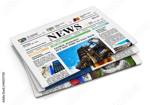 Photo: Stack of newspapers Stack of newspapers