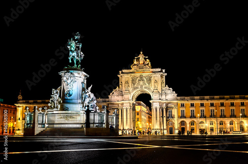 Photo: Commerce Square, Lisbon, Portugal at night Commerce Square, Lisbon, Portugal at night