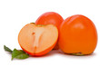 Persimmon on white background.