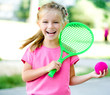 girl with racket