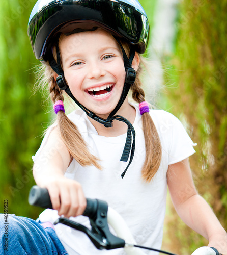 Photo: girl on the bicycle girl on the bicycle