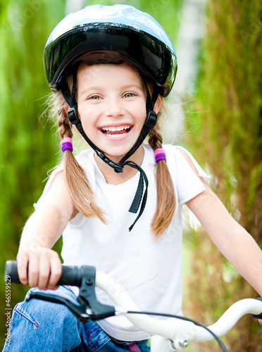 Photo: girl on the bicycle girl on the bicycle