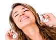 Woman listening to music