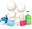 3D family going on holidays