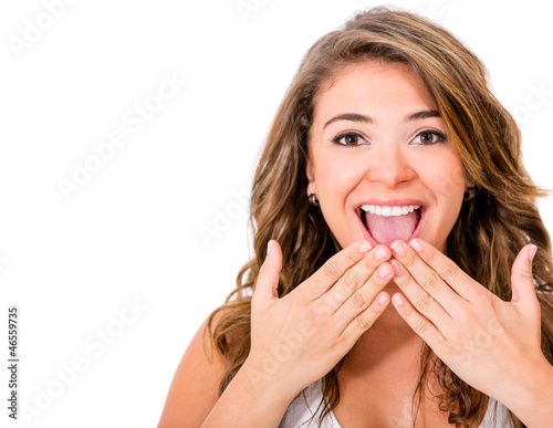Photo: Woman looking surprised Woman looking surprised