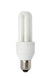Fluorescent lamp isolated on white background