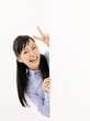 女性・ホワイトボード