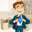 Super business man in office