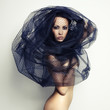 Gorgeous lady under veil