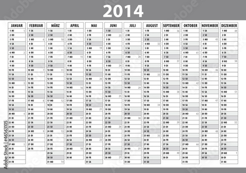 Vector: Kalender 2014 Kalender 2014