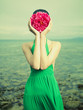 Surreal portrait of woman