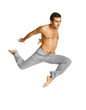 Full length of male flying to achieve his goal