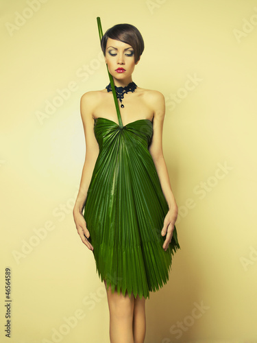 Photo: Beautiful woman in unusual dress Beautiful woman in unusual dress