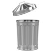 3d Trash can lid flying
