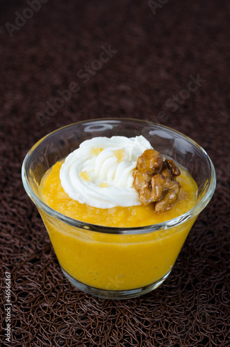 Photo: pudding with pumpkin and mango pudding with pumpkin and mango