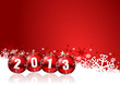 2013 new years vector illustration with christmas balls