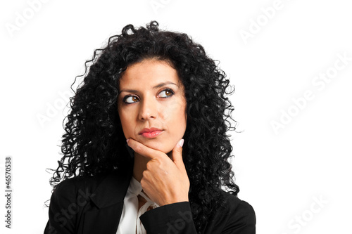 Photo: Businesswoman thinking at something Businesswoman thinking at something