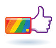 Vector: je "like" les gay et lesbiennes je "like" les gay et lesbiennes