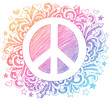 Peace Sign Sketchy Notebook Doodles Vector