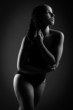 Photo: low key portrait of sensual woman low key portrait of sensual woman