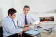 Mid Adult Businessman With Colleague In A Meeting