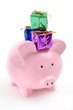 Sparschwein und Geschenke