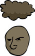 Face With Dark Cloud Overhead