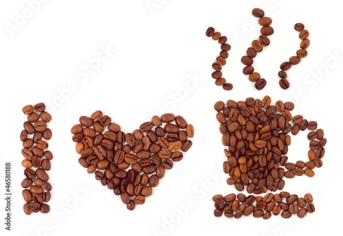 Photo: Heart made of coffee Heart made of coffee
