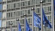 European Union Flags in Brussels, Belgium