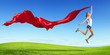 Modern style dancer against blue sky