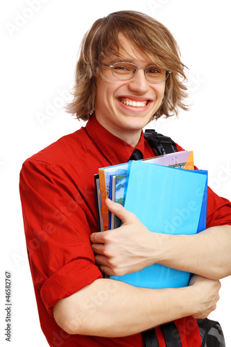 Photo: Happy student with books Happy student with books