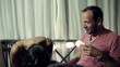 Young drunk couple talking and laughing
