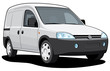 Vector isolated delivery van without gradients