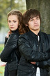 young couple in stress relationship