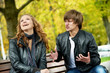 young couple in stress relationship