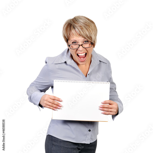 Photo: blank placard blank placard