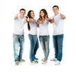 young people out white board