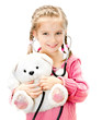 little girl with stethoscope