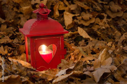 Photo: Laterne im Herbstlaub Laterne im Herbstlaub