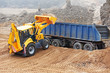 Excavator Loader at earth moving works
