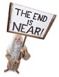 Photo: visionary with a sign of the end is near visionary with a sign of the end is near