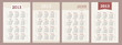 calendar 2013 set