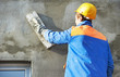facade builder plasterer at work