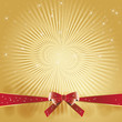 Beautiful golden backdrop with bow