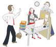 femme moderne dérangée au travail