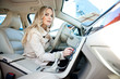 woman driver in car