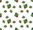 background with puzzle and brain parts