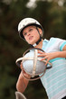 Girl playing Horseball