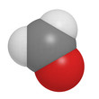 formaldehyde molecule (CH2O), chemical structure