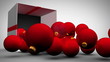 Christmas balls falling animation